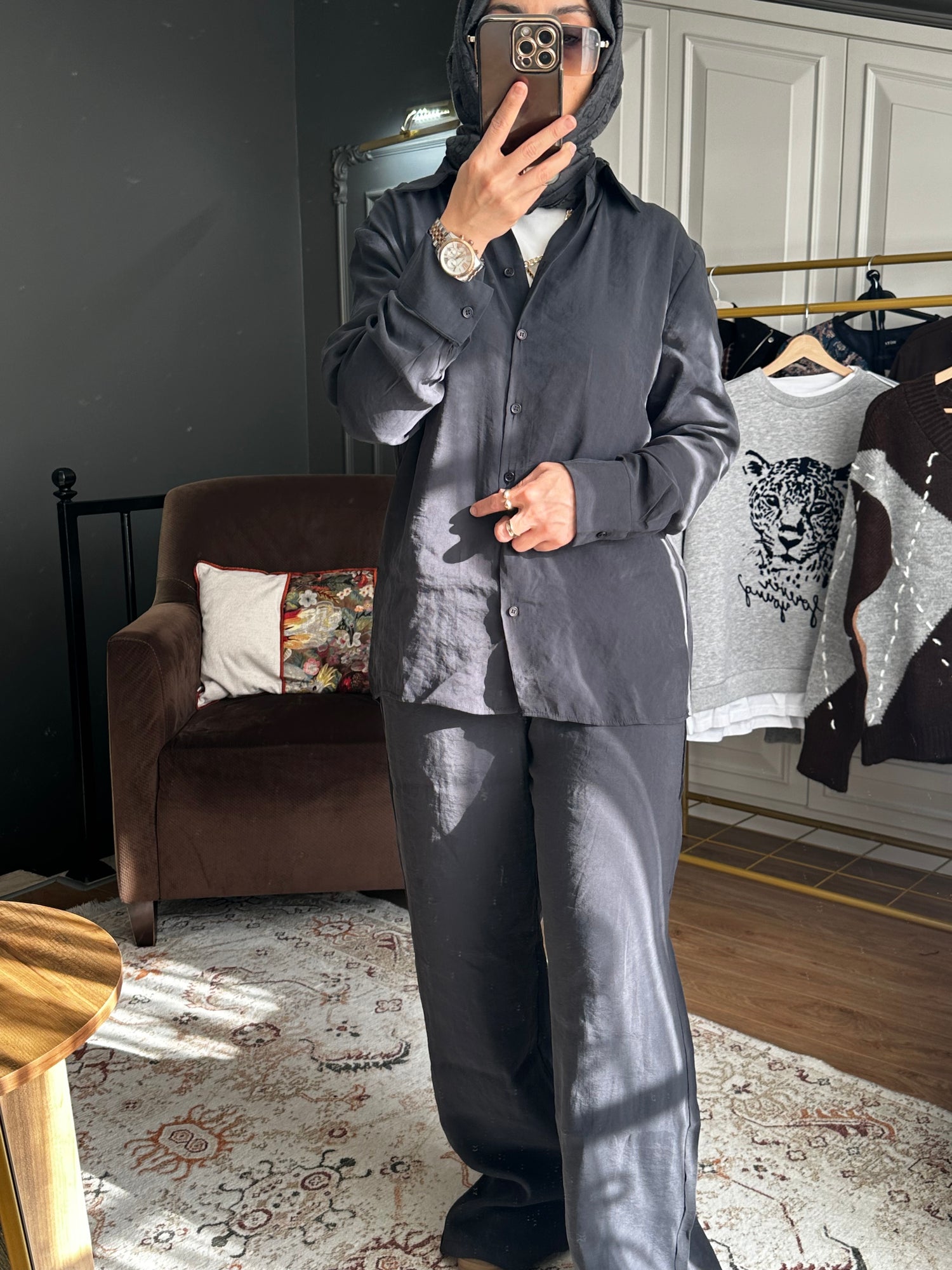 İkili gömlek pantalon takım