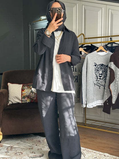 İkili gömlek pantalon takım