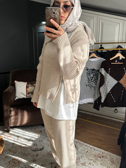 Triko takım fermuarlı