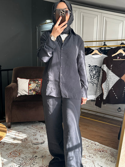 İkili gömlek pantalon takım